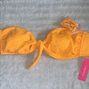 Marigold strapless swimsuit top NWT
